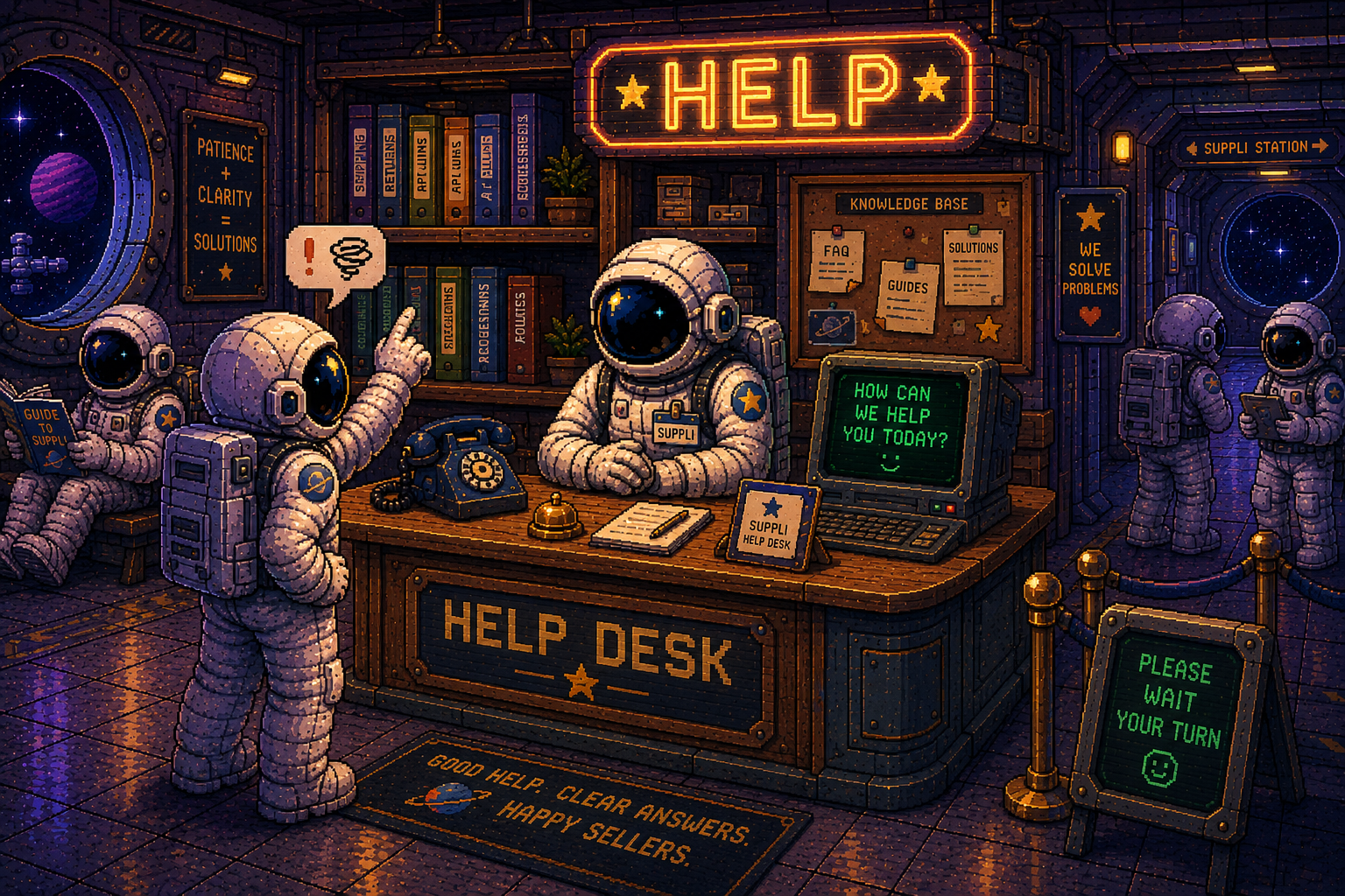 Suppli help desk illustration